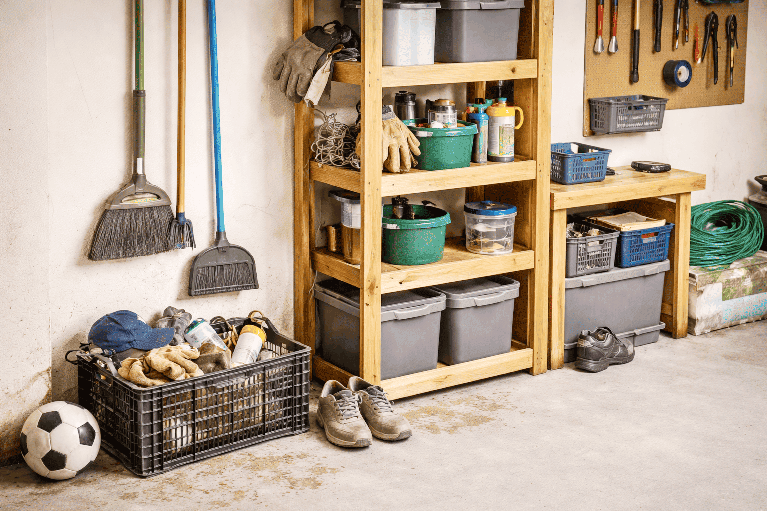 Organization in a shared space has a ceiling
