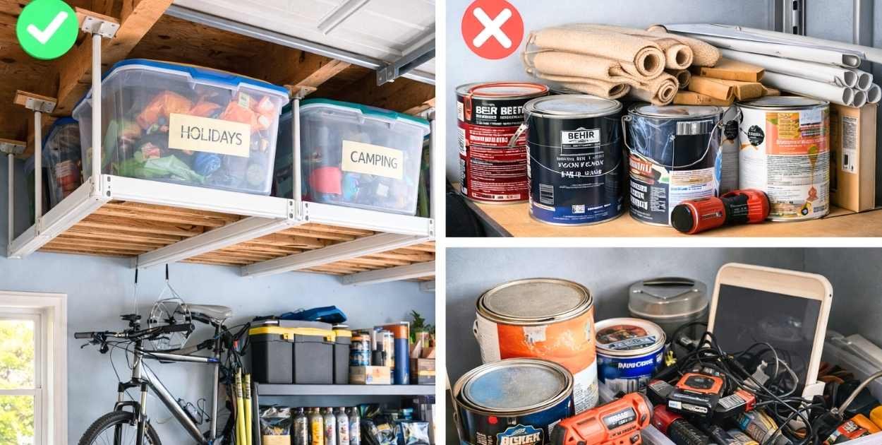 Proper vs improper garage storage options