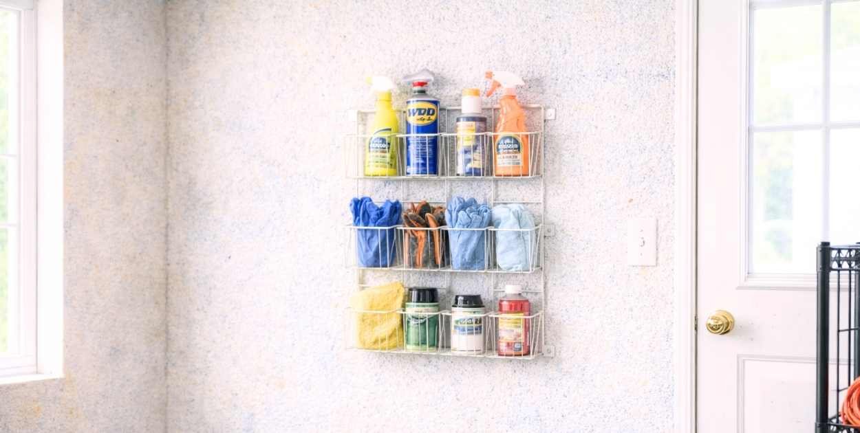 Garage wall-mounted storage solution