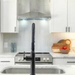 real kitchen peel and stick backsplash close up realistic lighting