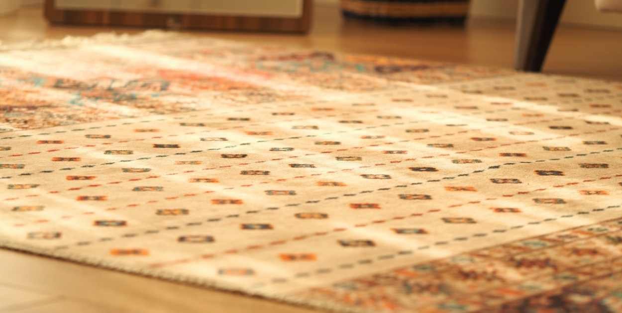 living room with rug seating area