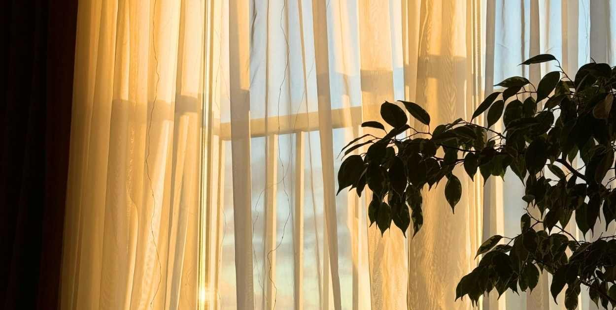 linen curtains natural light texture soft folds