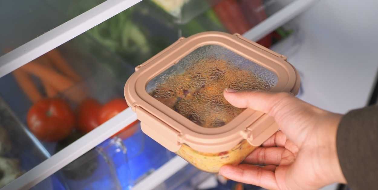 tidy fridge shelf meal prep containers