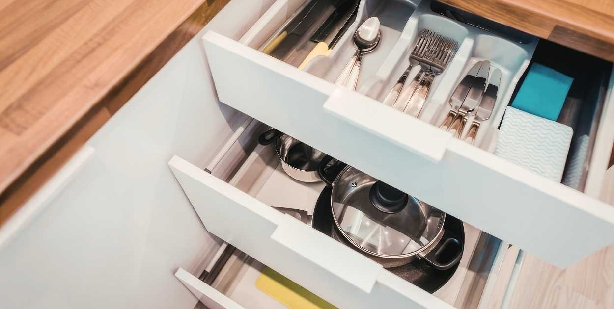 bathroom under sink drawer organizer small items storage
