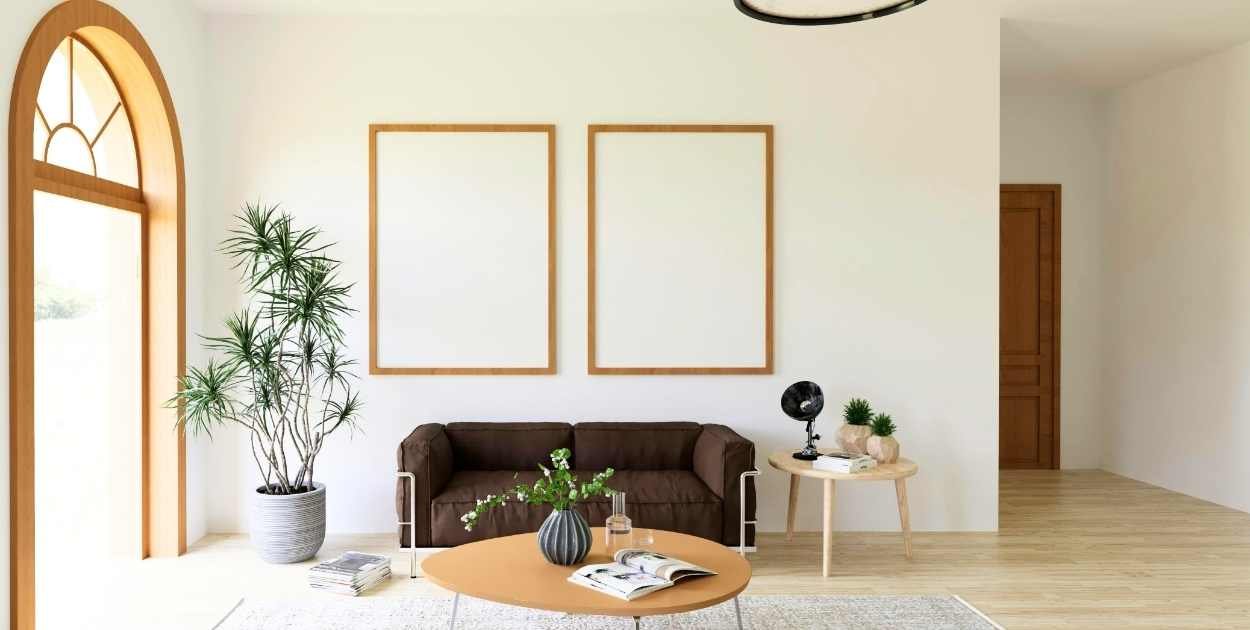 simple gallery wall matching frames small budget living room wall decor