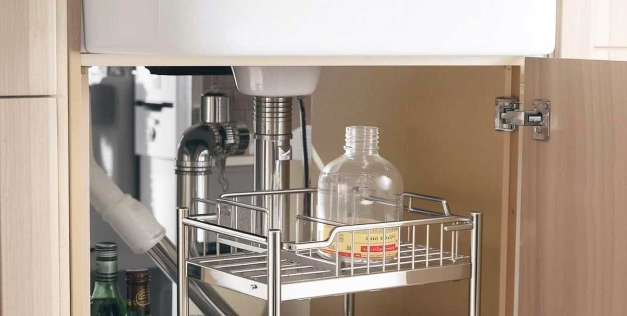 two tier pull out under sink organizer sliding kitchen cabinet